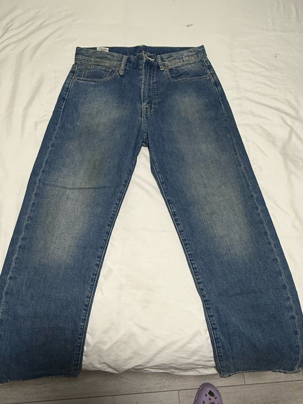 R13 Boyfriend Jeans in Faded Blue